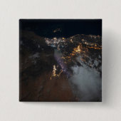 De stadslichten van Jazan en zijn buitenwijken Vierkante Button 5,1 Cm (Voorkant)