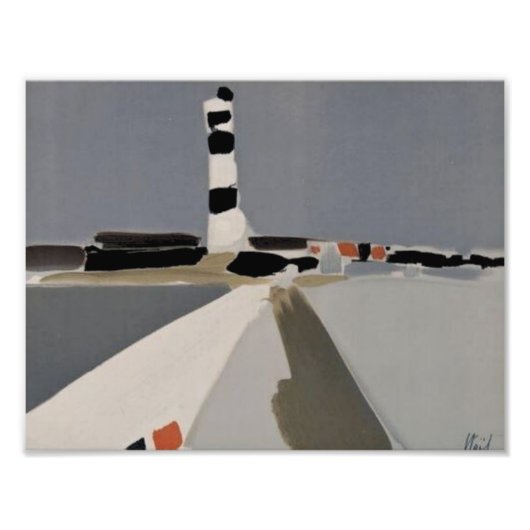 de stael le phare, 1953, Nicolas de Staël Foto Afdruk (Voorkant)