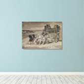 De Stagecoach Canvas Afdruk (Insitu (Houten vloer))
