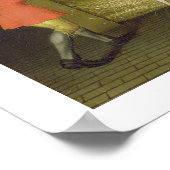 De stallen en twee beroemde rijpaarden poster (Hoek)