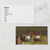 De stallen en twee beroemde rijpaarden visitekaartje (Voorkant / Achterkant)