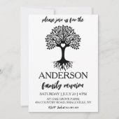 De stamboom komt samen voor een familiereünie kaart (Voorkant)