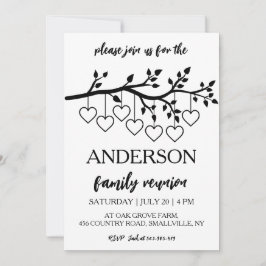 De stamboom komt samen voor een familiereünie kaart