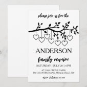 De stamboom komt samen voor een familiereünie kaart (Voorkant / Achterkant)