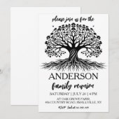 De stamboom komt samen voor een familiereünie kaart (Voorkant / Achterkant)