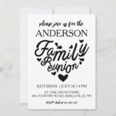 De stamboom komt samen voor een familiereünie kaart (Voorkant)