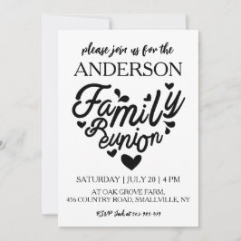 De stamboom komt samen voor een familiereünie kaart