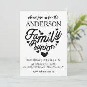 De stamboom komt samen voor een familiereünie kaart (Staand voorkant)