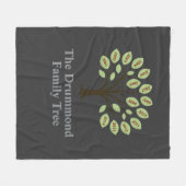 De stamboom met de geboortejaren fleece deken (Voorkant (Horizontaal))