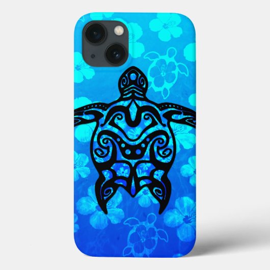 De stammen Hibiscus van de Schildpad Case-Mate iPhone Case (Achterkant)