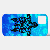 De stammen Hibiscus van de Schildpad Case-Mate iPhone Case (Achterkant (horizontaal))