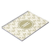 De stammen Pijlen | Goud schitteren Monogram Notitieboek (Linkerzijde)