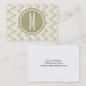 De stammen Pijlen | Goud schitteren Monogram Visitekaartje (Voorkant / Achterkant)