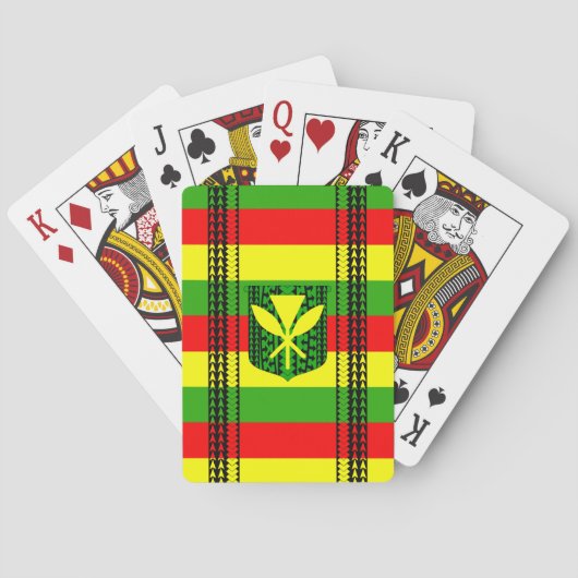 De stammen Vlag van Kanaka Maoli Speelkaarten (Achterkant)