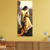 De standaard bepalen door Edmund Leighton Canvas Afdruk (Insitu (Woonkamer))