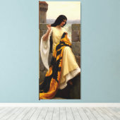 De standaard bepalen door Edmund Leighton Canvas Afdruk (Insitu (Houten vloer))
