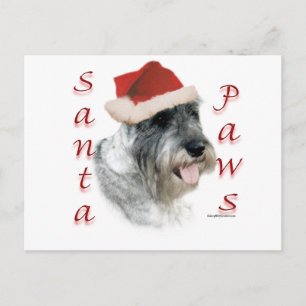 De standaard Poten van de Kerstman Schnauzer Feestdagenkaart
