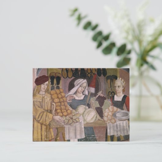 De standaard van de fruitverkopers briefkaart (Staand voorkant)