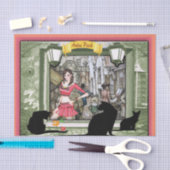 De standaard van het boek is een brandloze kaars tissuepapier (Craft)