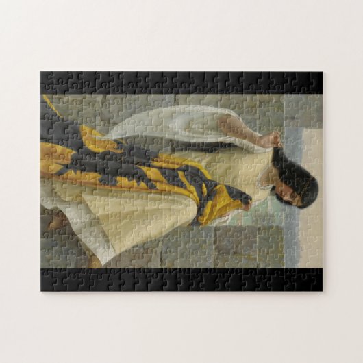 De standaard wordt getild door Edmund Leighton, c. Legpuzzel (Horizontaal)