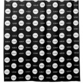 De Stap van de Logo van de douane Twee en herhaalt Douchegordijn (Voorkant)