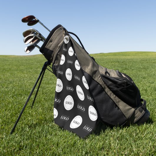 De Stap van de Logo van de douane Twee en herhaalt Golfhanddoek (Groen)