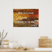 De Stapel van de Lezing van Boeken Kleurrijk Poste Poster (Keuken)