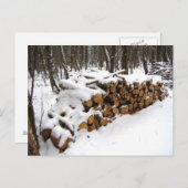 De stapel van het logboek in het Briefkaart van Bo (Voorkant / Achterkant)