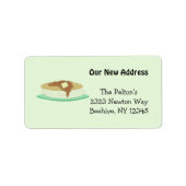 De Stapel van het paneel Ons Nieuwe Adres Etiket (Voorkant)