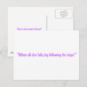 de stappen briefkaart (Voorkant / Achterkant)