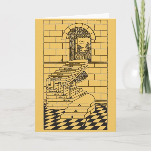 De stappen van de metselaar kaart (Voorkant)