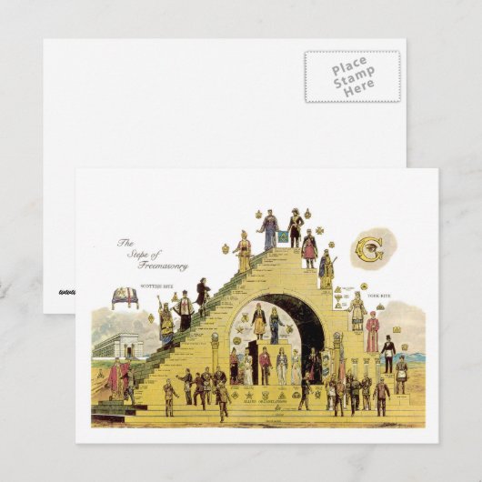 DE STAPPEN VAN DE VRIJHEID BRIEFKAART (Voorkant / Achterkant)