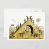 DE STAPPEN VAN VRIJMETSELARIJ BRIEFKAART (Voorkant / Achterkant)