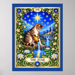 De Star Cat Tarot - Hoop en Vernieuwing Poster