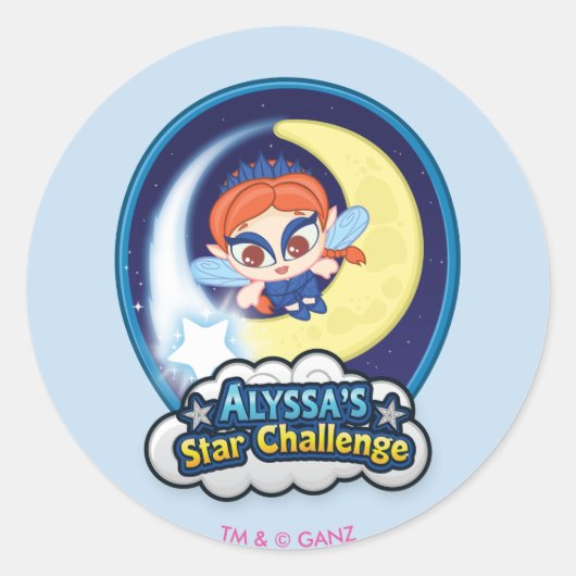 De Star Challenge van Alyssa Ronde Sticker (Voorkant)