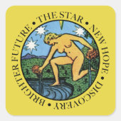 De Star Sticker met tekst (Voorkant)