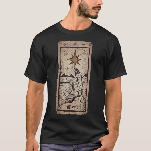 De Star Tarot Card Halloween Costume Gothic T-shirt (Voorkant)