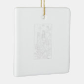 De Star Tarot Card Halloween Mermaid Gothic Witch Keramisch Ornament (Rechts)