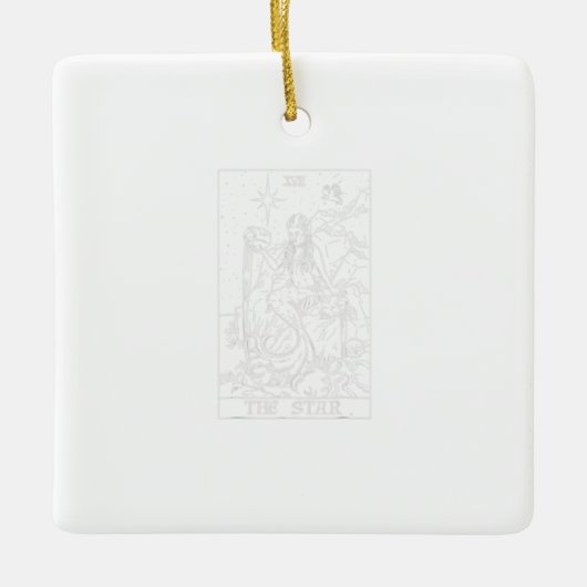 De Star Tarot Card Halloween Mermaid Gothic Witch Keramisch Ornament (Voorkant)
