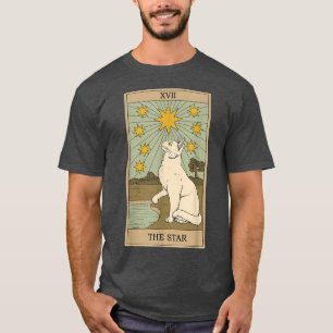 De Star Tarot Card Mermaid Gothic Cat T-shirt