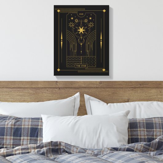De Star tarot-kaart, Celestial Canvas Afdruk (Insitu (Slaapkamer))