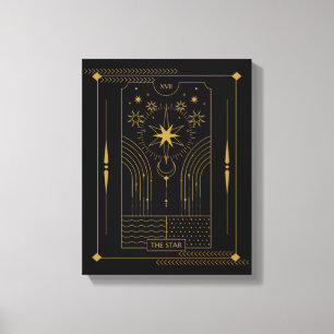 De Star tarot-kaart, Celestial Canvas Afdruk