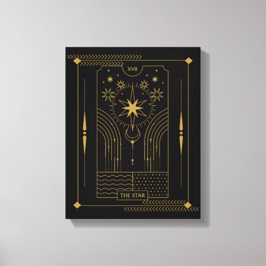 De Star tarot-kaart, Celestial Canvas Afdruk (Voorkant)