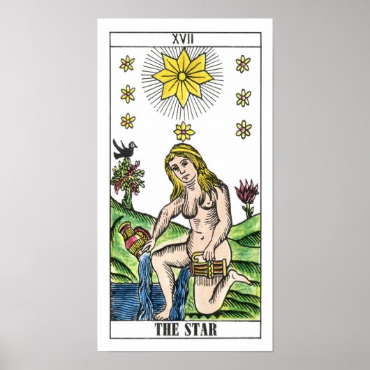 De Star Tarot-Kaart Poster (Voorkant)