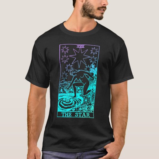 De Star Tarot-Kaart Rider Waite Witchy T-shirt (Voorkant)