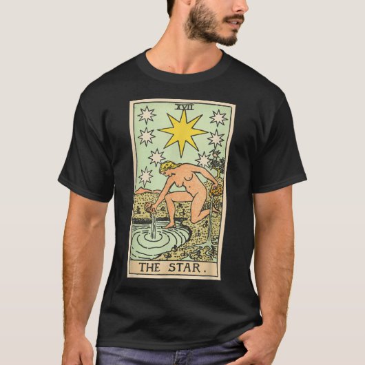 De Star Tarot Kaart XVII T-shirt (Voorkant)