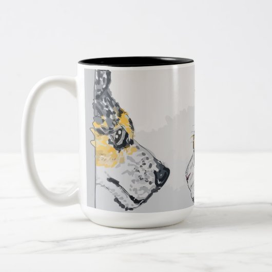 De Starende Blik Tweekleurige Koffiemok (Links)