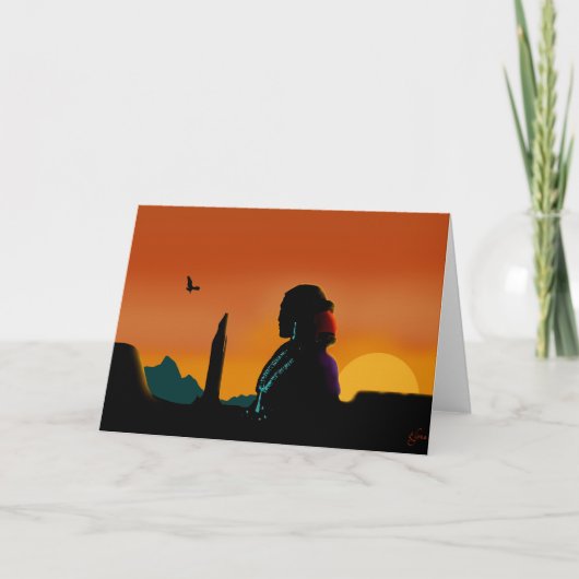 De Starende blik van Eagle Kaart (Voorkant)