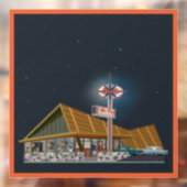 De Starlite Coffee Shop Raamsticker (Vel 2)