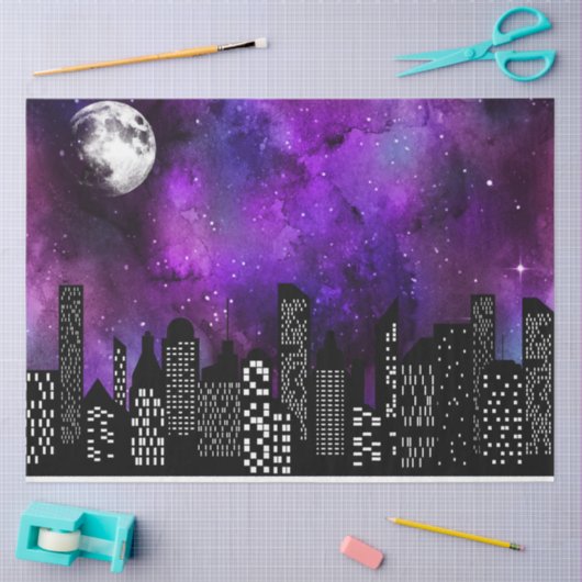 De Starry Skyline serie Design 2 Tissuepapier (Craft)